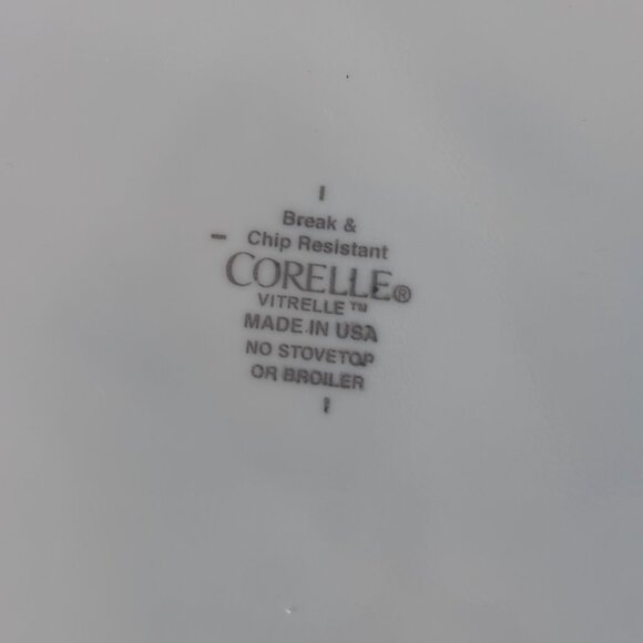 Corelle Vitrelle Impressions Watercolors Rimmed Soup Bowl Salad Set 3 EUC - Picture 7 of 7